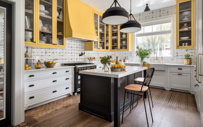 Paint your kitchen soft yellow, to add light and personality - service provided by Painter1 in Sandy